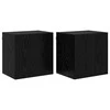 TV staliukas TV sieniniai spintelės 2 pcs Juodas ąžuolas 40,5x30x40cm