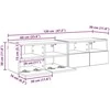 TV staliukas TV sieniniai spintelės 2 pcs Juodas ąžuolas 60 x 30 x 30 cm