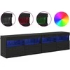 TV staliukas TV sieniniai spintelės 2 pcs Juodas ąžuolas 80 x 30 x 40 cm