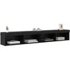 TV staliukas TV spintelių komplektas 2 pcs Juodas ąžuolas 100 x 30 x 30 cm