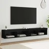 TV staliukas TV spintelių komplektas 2 pcs Juodas ąžuolas 100 x 30 x 30 cm