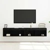 TV staliukas TV spintelių komplektas 2 pcs juoda ąžuolo 80 x 30 x 30 cm