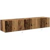 TV staliukas TV sieninė spintelė su LED 2 pcs Senas medis 80 x 35 x 31 cm