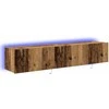 TV staliukas TV sieninė spintelė su LED 2 pcs Senas medis 80 x 35 x 31 cm