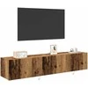 TV staliukas TV sieninė spintelė su LED 2 pcs Senas medis 80 x 35 x 31 cm