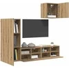 TV staliukas TV sieniniai vienetai 4 pcs Amatininkų ąžuolas Apdirbta mediena