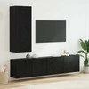 TV staliukas Televizoriaus sieninis modulis 5 pcs juoda ąžuolo