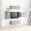 TV staliukas TV sieninio kabineto komplektas 4 pcs Betono pilka
