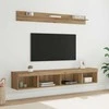 TV staliukas TV sieninio kabineto komplektas su LED 5 pcs Amatininkų ąžuolas