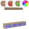 TV staliukas TV sieninio kabineto komplektas su LED 5 pcs Amatininkų ąžuolas