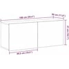 TV staliukas TV spintelių komplektas 100 x 30 x 41 cm Juodas ąžuolas