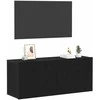 TV staliukas TV spintelių komplektas Juodas ąžuolas 100 x 30 x 41 cm