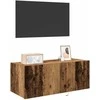 TV staliukas TV sieninė spintelė su LED Senas medis 80 x 35 x 31 cm