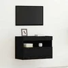 TV staliukas TV sieninė spintelė su LED juoda ąžuolo 60 x 30 x 40 cm