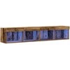 TV staliukas TV spintelių komplektas 2 pcs Sena mediena 80 x 30 x 30 cm