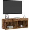 TV staliukas TV spintelių komplektas 2 pcs Sena mediena 80 x 30 x 30 cm