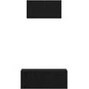 TV staliukas TV spintelių komplektas 2 pcs Juodas ąžuolas Apdirbta mediena