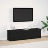 TV staliukas TV spintelė su LED su stalčių Juodas Ąžuolas 140 x 34 x 40 cm