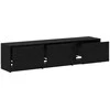 TV staliukas TV spintelė su LED su stalčių Juodas Ąžuolas 165 x 34 x 40 cm