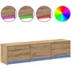 TV staliukas TV spintelė su LED su stalčių Meistrų ąžuolas 165 x 34 x 40 cm