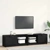 TV staliukas Televizoriaus spintelė 2 pcs Juodas ąžuolas 80 x 35 x 36,5 cm