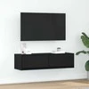 TV staliukas Televizoriaus spintelė juoda ąžuolo 100 x 31 x 25,5 cm