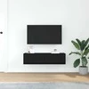 TV staliukas Televizoriaus spintelė juoda ąžuolo 100 x 31 x 25,5 cm