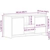 TV staliukas Televizoriaus spintelė Juodas ąžuolas 102 x 37,5 x 52,5 cm
