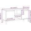 TV staliukas Televizoriaus spintelė 102 x 35 x 50 cm Juodas ąžuolas