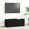 TV staliukas Televizoriaus spintelė su stalčių Juodas ąžuolas 80x34x30 cm