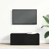 TV staliukas Televizoriaus spintelė su stalčių Juodas ąžuolas 80x34x30 cm