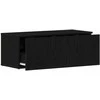 TV staliukas Televizoriaus spintelė su stalčių Juodas ąžuolas 80x34x30 cm