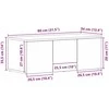 TV staliukas Televizoriaus spintelė su stalčių Juodas ąžuolas 80x34x30 cm