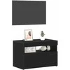 TV staliukas Televizoriaus spintelė su LED Juodas ąžuolas 60 x 35 x 40 cm