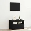 TV staliukas Televizoriaus spintelė su LED Juodas ąžuolas 60 x 35 x 40 cm
