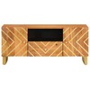 TV staliukas TV spintelė, ruda ir juoda, 105x33,5x46cm, mango masyvas