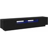 TV staliukas TV spintelių komplektas 2 pcs Juoda 200 x 35 x 40 cm