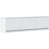 TV staliukas TV spintelė su LED Baltas 140 x 34 x 40 cm Dirbtinė mediena