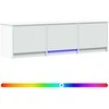 TV staliukas TV spintelė su LED Baltas 140 x 34 x 40 cm Dirbtinė mediena