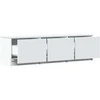 TV staliukas TV spintelė su LED 140 x 34 x 40 cm Baltas Dirbtinė mediena