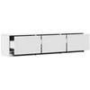 TV staliukas TV spintelė su LED 165 x 34 x 40 cm Baltas Dirbtinė mediena