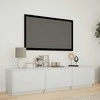 TV staliukas TV spintelė su LED 165 x 34 x 40 cm Baltas Dirbtinė mediena