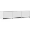 TV staliukas TV spintelė su LED 165 x 34 x 40 cm Baltas Dirbtinė mediena