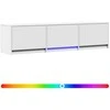 TV staliukas TV spintelė su LED 165 x 34 x 40 cm Baltas Dirbtinė mediena