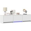 TV staliukas TV spintelė su LED 165 x 34 x 40 cm Baltas Dirbtinė mediena