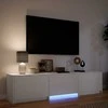 TV staliukas TV spintelė su LED 165 x 34 x 40 cm Baltas Dirbtinė mediena