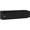 TV staliukas TV spintelė su LED 140 x 34 x 40 cm Juodas Dirbtinė mediena