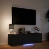 TV staliukas TV spintelė su LED Juodas 140 x 34 x 40 cm Dirbtinė mediena