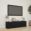 TV staliukas TV spintelė su LED Juodas 140 x 34 x 40 cm Dirbtinė mediena