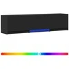 TV staliukas TV spintelė su LED Juodas 165 x 34 x 40 cm Dirbtinė mediena